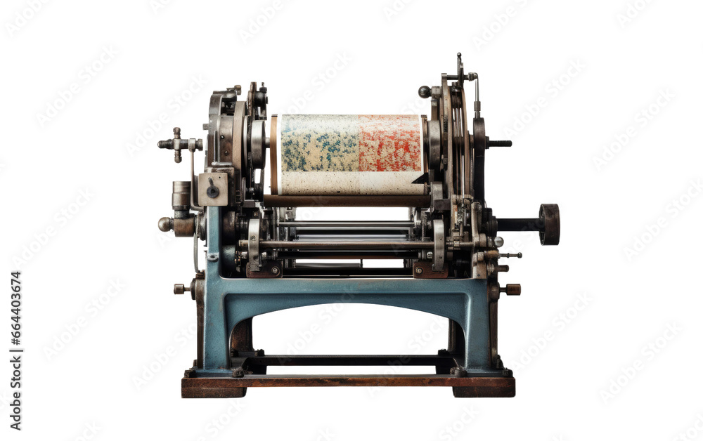 Printing Press Machine with White Background transparent png
