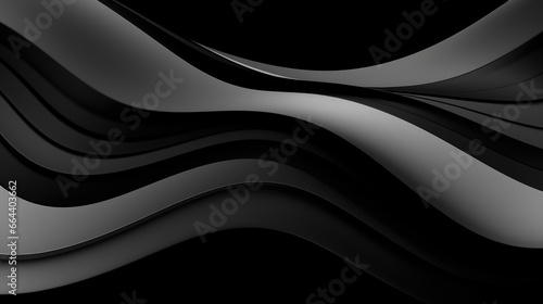 Black waves abstract background design. Black Friday Sale concept. Modern premium wavy texture for banner, business backdrop. Luxurious shiny elegant wave illustration.