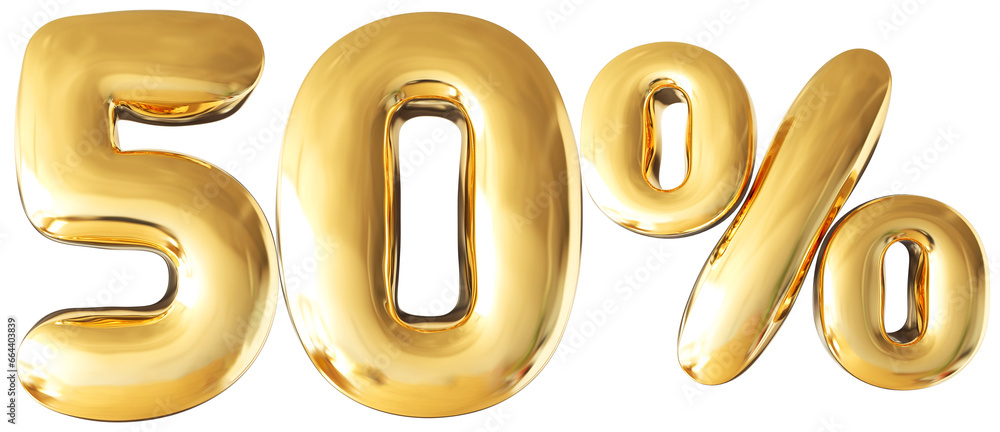 50 Percent Off Gold Sale Discount - Number Discount 50 Percent Off Gold Sale Discount - Number Discount