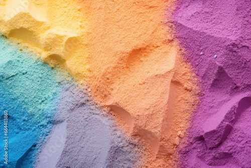 Close up of multi coloured sand background.