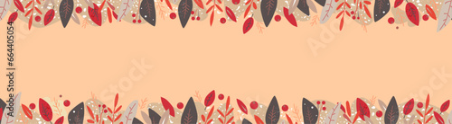 illustration of vector floral winter background 