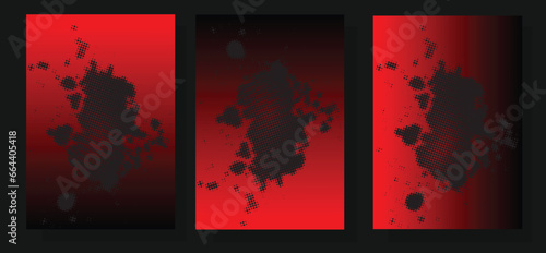 Halloween cards. Card template set with, Abstract background save the date, invitation, greeting card, multi-purpose vector.