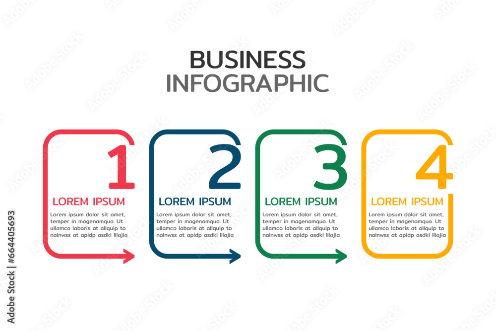 Business infographic. Vector Infographic label design template with number and 4 options or steps. Business infographic. Vector Infographic label design template with number and 4 options or steps.
