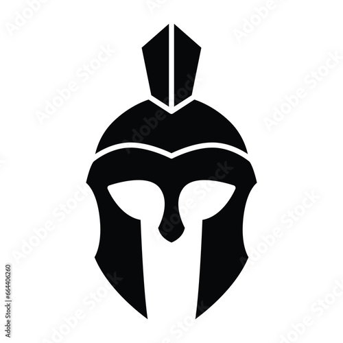 Warrior helmet icon vector on trendy design.