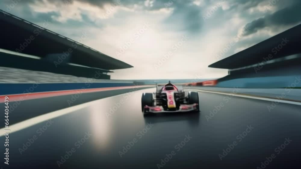 Formula One Symphony Cinematic Journey Featuring an F1 Racing Car in Electrifying Full-Speed Motion, Navigating Precision-Engineered Racing Circuit, Symphony Thrills Aerodynamic Grace Formula One Symphony Cinematic Journey Featuring an F1 Racing Car in Electrifying Full-Speed Motion, Navigating Precision-Engineered Racing Circuit, Symphony Thrills Aerodynamic Grace