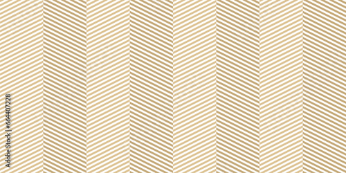 Chevron zigzag gold luxury seamless pattern. Abstract geometric vector design background with striped lines creating optical illusion and herringbone texture. Ideal for elegant ornamental projects