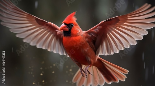 Northern Cardinal coming in for a landing. © Dibos