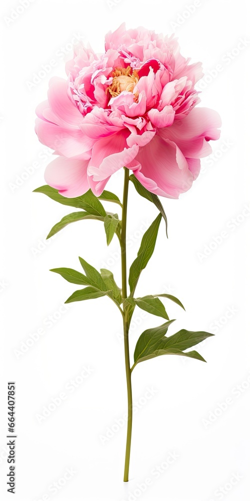 Peony isolated on white background.