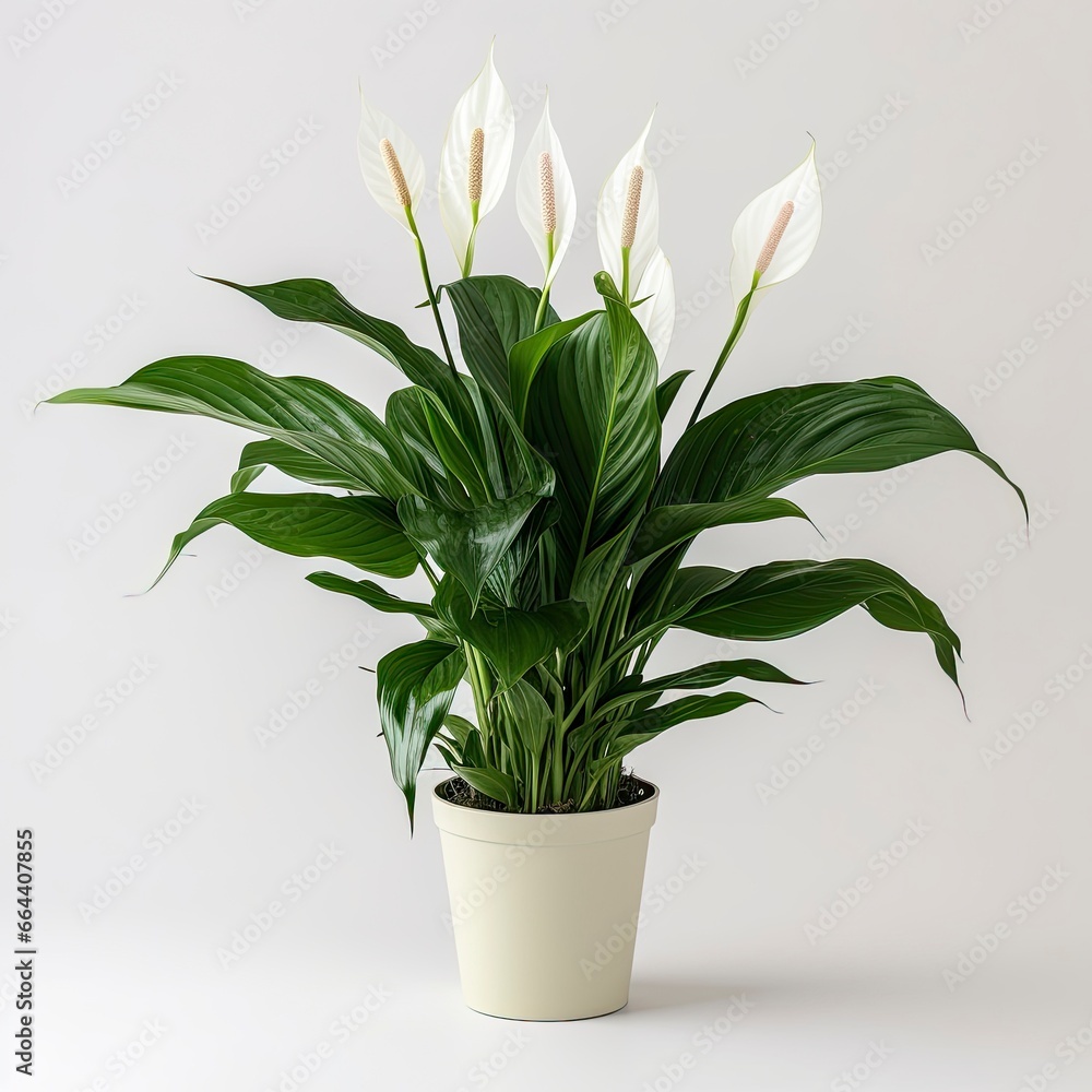 Peace Lily on a plain white background. Peace Lily on a plain white background.