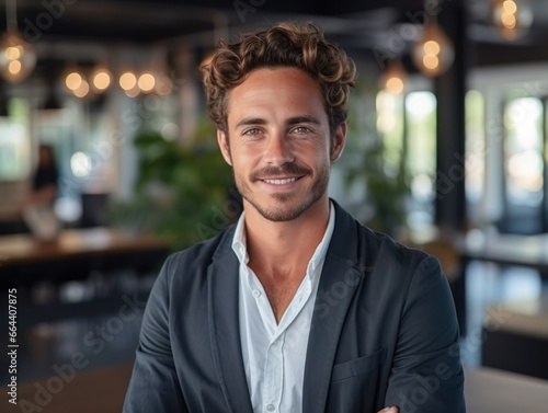 Happy, Smile And Portrait Of Man In Office For Startup, Confident And Positive