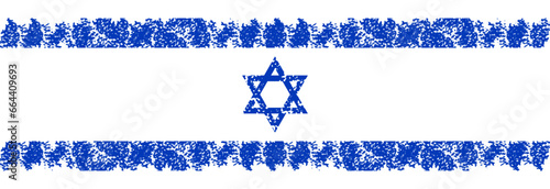 National flag of Israel in colors.