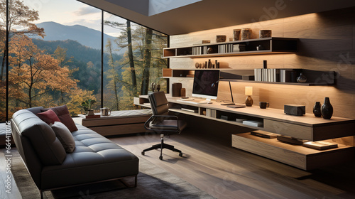 Sleek and modern home office