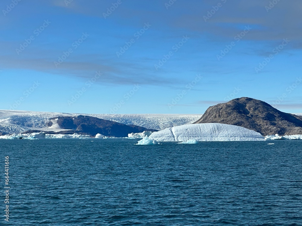 Arctic icebergs on arctic ocean in greenland Arctic icebergs on arctic ocean in greenland