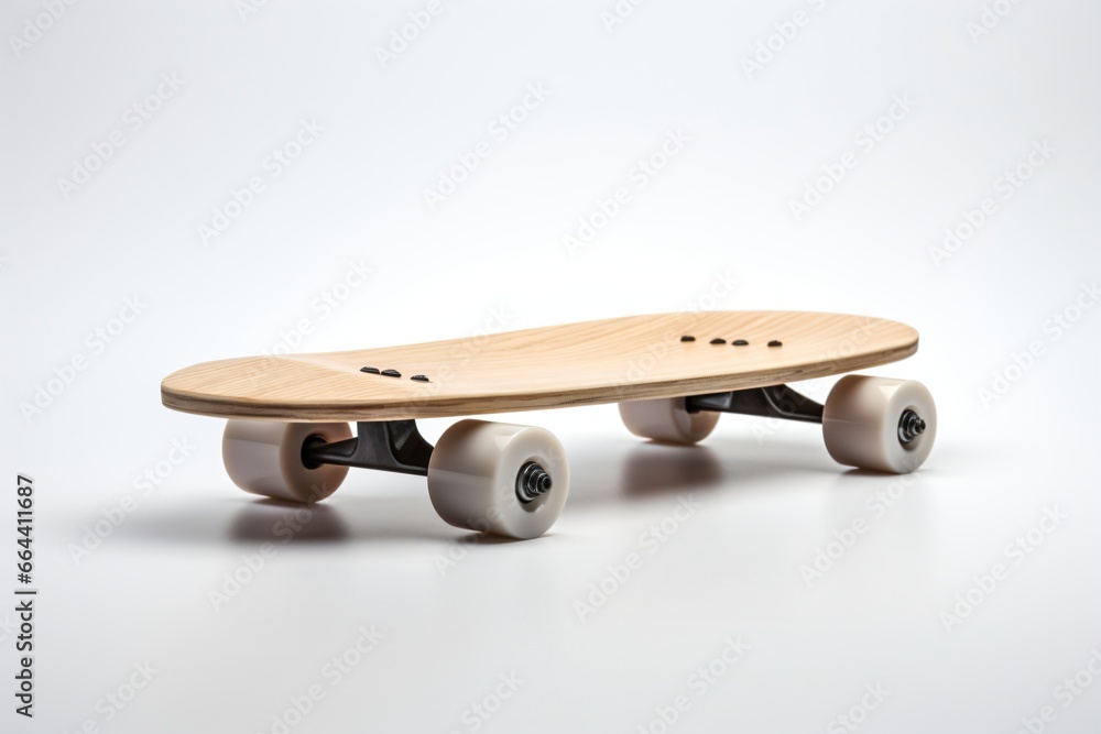 A skateboard isolated on a white background A skateboard isolated on a white background