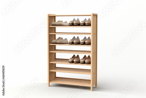 Wallpaper Mural A wooden shoe shelf or shoe rack Torontodigital.ca