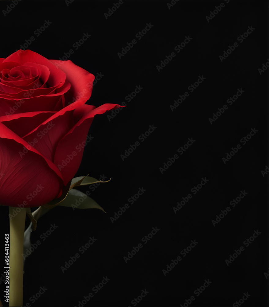 background with red roses. AI generated background with red roses. AI generated