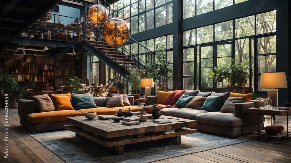 Urban loft with a modern industrial vibe Urban loft with a modern industrial vibe