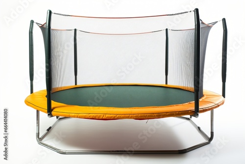 A trampoline isolated on a white background