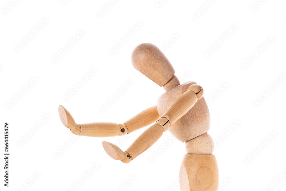 A wooden mannequin is depicted holding a tennis racquet. This image can be used to represent concepts such as sports, athletics, training, fitness, or fashion. A wooden mannequin is depicted holding a tennis racquet. This image can be used to represent concepts such as sports, athletics, training, fitness, or fashion.
