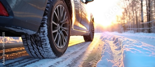 car wheel in snow