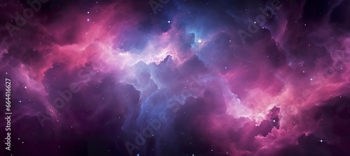 Galaxy texture with stars and beautiful nebula in the background, pink and gray. photo