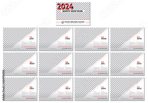 modern calendar design in illustrator template design