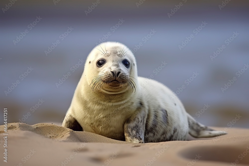 Fototapeta premium Harbor seal cub.