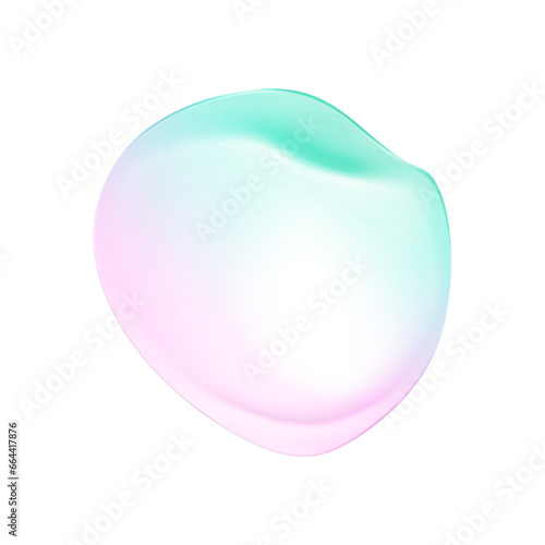 Pink And Green Abstract Transparent Blob