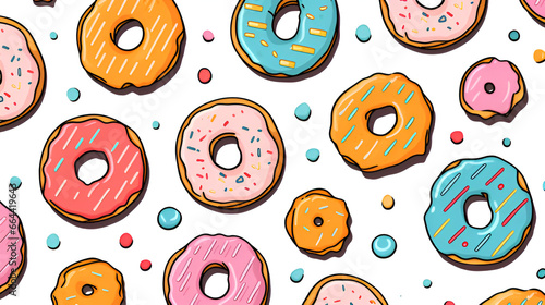 seamless pattern with doughnut | generative ai