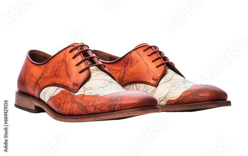 Artisan Crafted Leather Footwear on Transparent Background