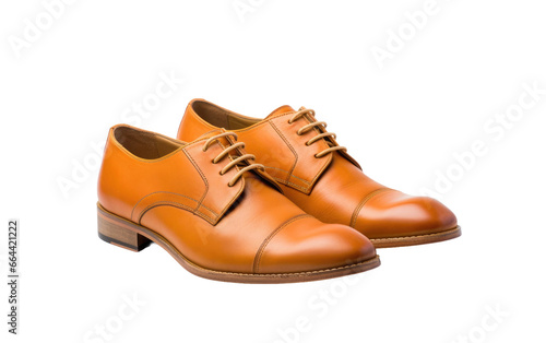 Handcrafted Genuine Leather Shoes on Transparent Background