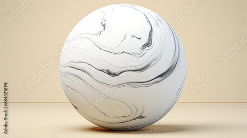 A white marble ball