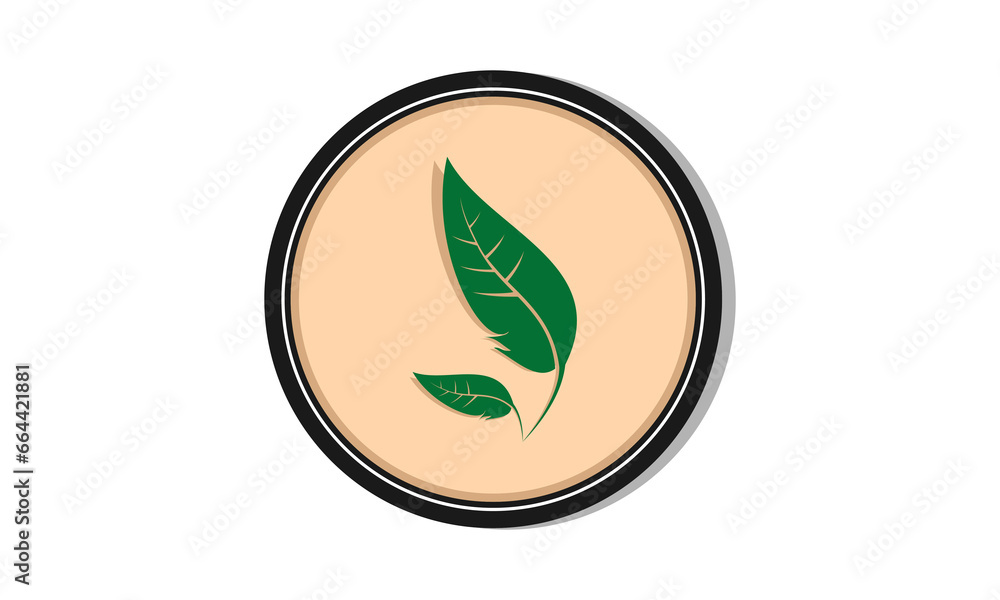 Leaves in the circle figures design vector Leaves in the circle figures design vector