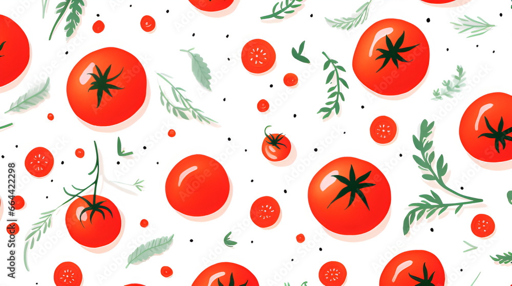 seamless pattern with tomatoes | generative ai seamless pattern with tomatoes | generative ai