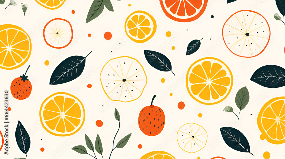 seamless pattern with oranges | generative ai seamless pattern with oranges | generative ai
