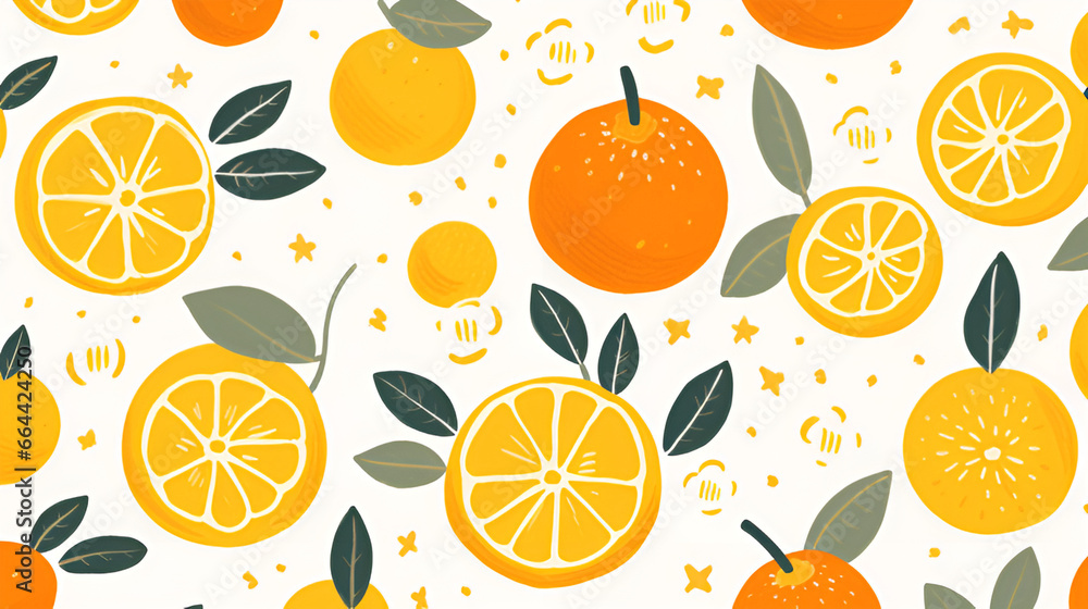 seamless pattern with oranges | generative ai seamless pattern with oranges | generative ai