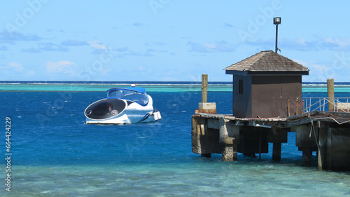 Εκτύπωση καμβά Observation viewing boat, Mana island Fiji