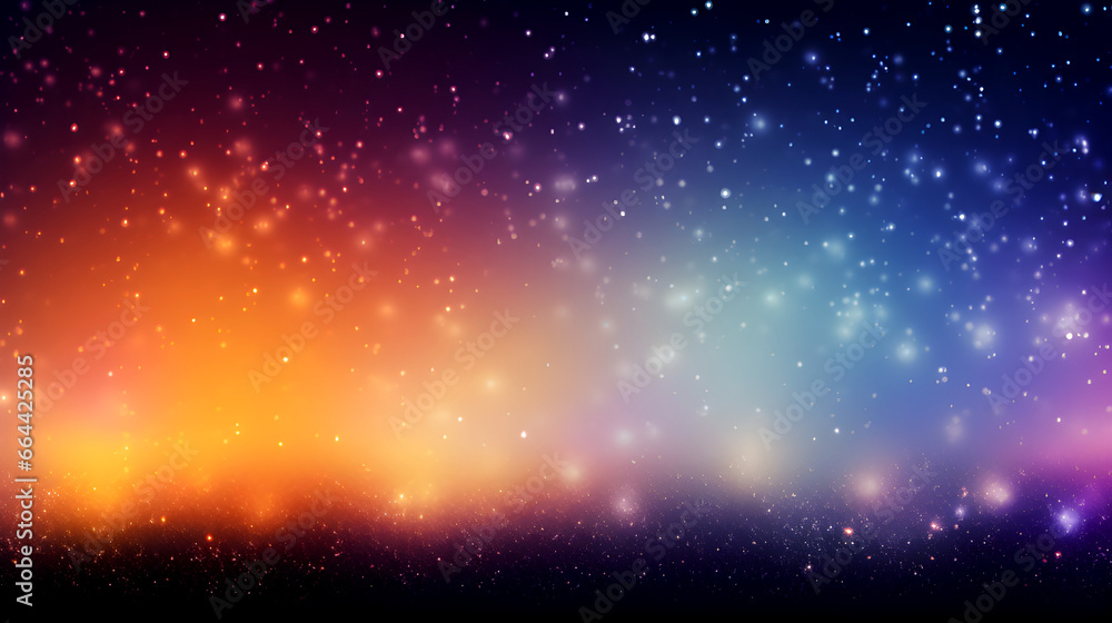 a colorful background with shining stars and lights starry sky