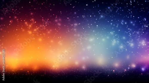 a colorful background with shining stars and lights starry sky