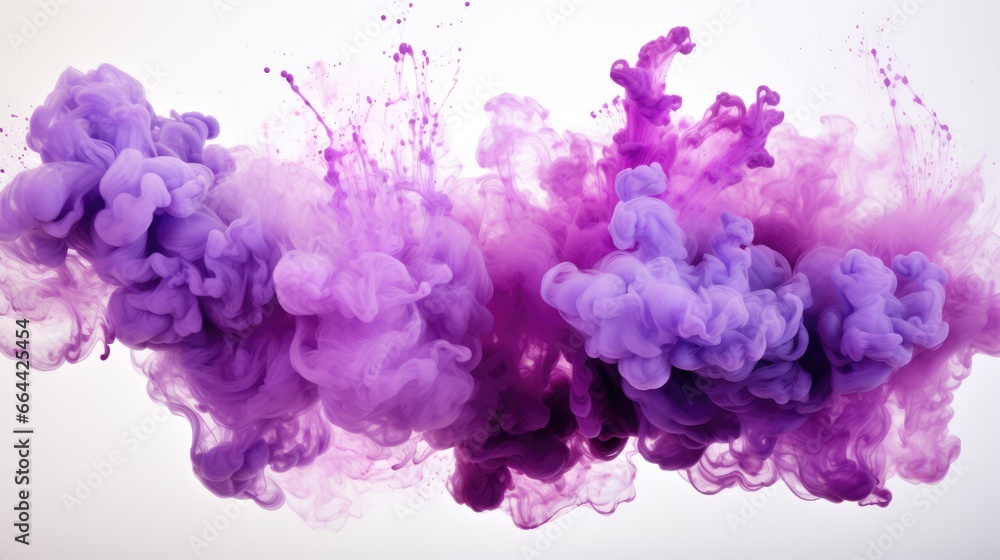 isolated Purple watercolor splash on white background isolated Purple watercolor splash on white background