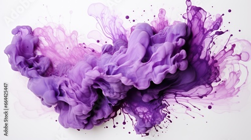 isolated Purple watercolor splash on white background 