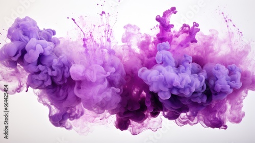 isolated Purple watercolor splash on white background © ZEKINDIGITAL