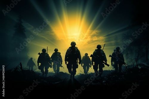 Ghost Soldiers Enigmatic war silhouettes, haunting symbols of sacrifice © Muhammad Ishaq