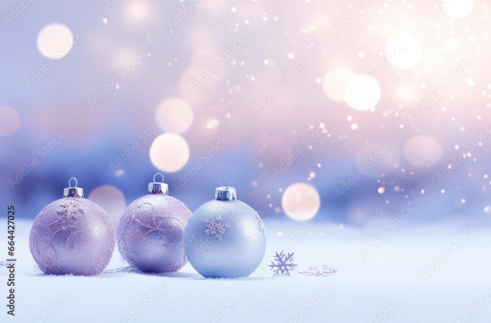 Christmas decorations ball on snow background. Christmas decorations ball on snow background.