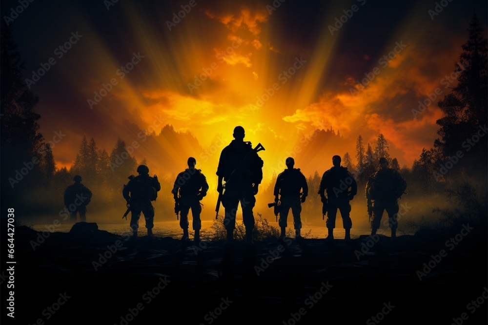 In Silent Guardians, soldiers silhouettes eloquently share their valor narratives