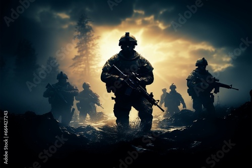 In the cover of darkness, soldiers prepare for an ultimate showdown