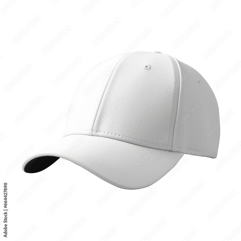 Fototapeta premium white cap isolated white background