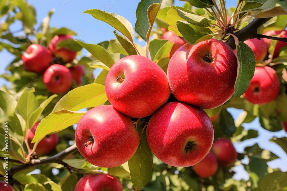 Obraz premium Close up Apple Fruit on Tree.