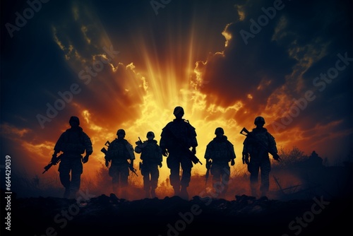 Silent Guardians Soldiers silhouettes whisper tales of unwavering dedication © Muhammad Ishaq