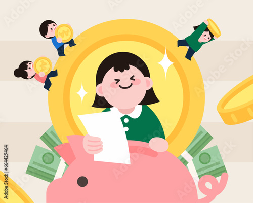 Illustration of monthly year-end settlement for 13 months